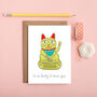 Lucky Cat Greeting Card, thumbnail 1 of 2