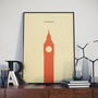 Big Ben London Contemporary Landmark Print, thumbnail 2 of 4