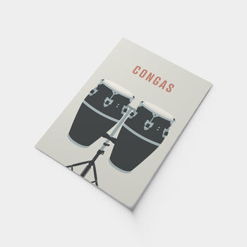 Conga Drum Print | Percussion Music Poster, 6 of 9