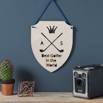 Personalised Father's Day Wooden Golf Plaque, 2 of 7