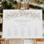 Wedding Table Plan Sign With Pink Wild Flower, thumbnail 3 of 7