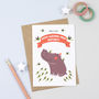 Hippo Birthday Greeting Card, thumbnail 1 of 2