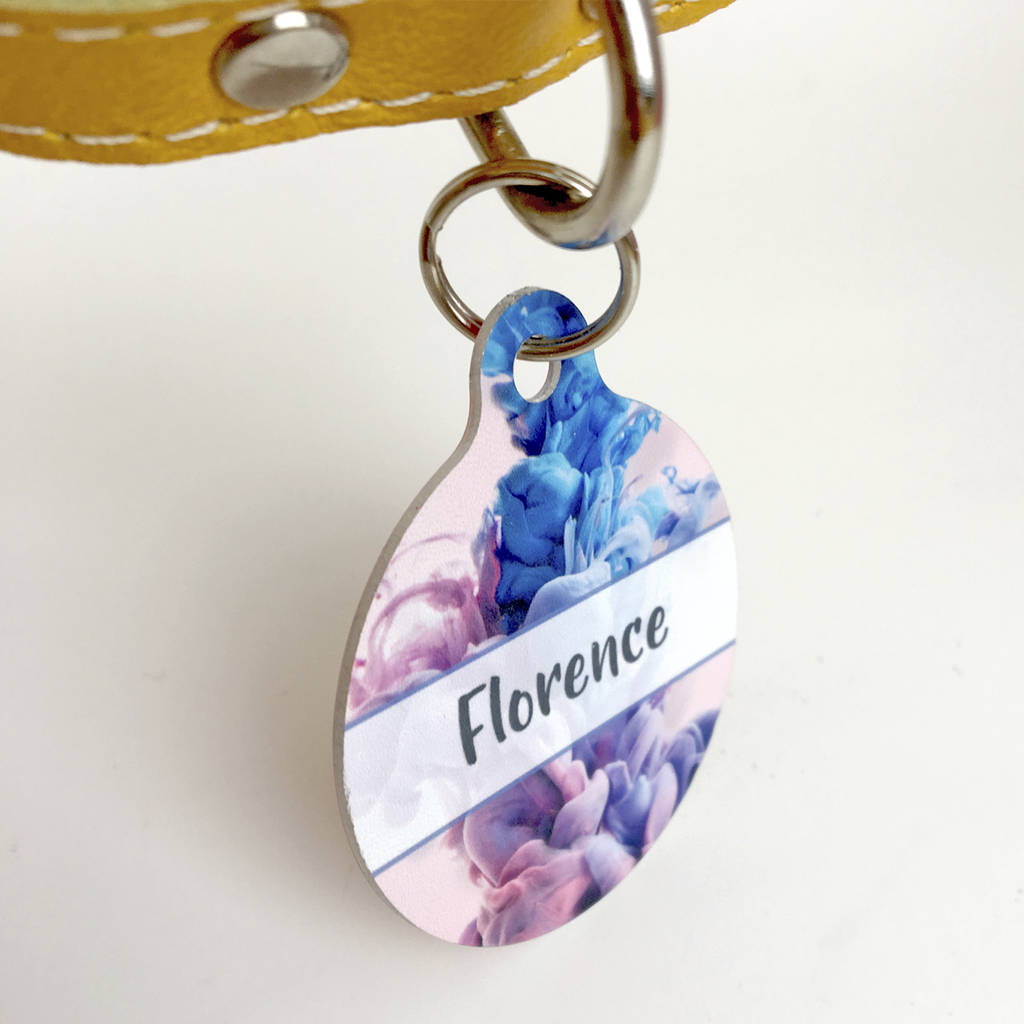 pet id name tag personalised elegance by hoobynoo