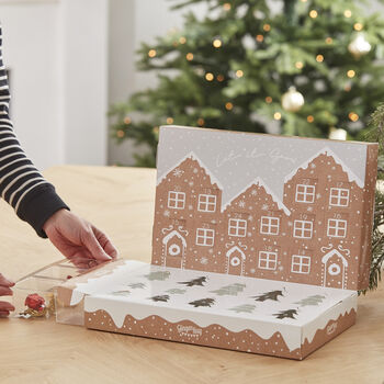 Fill Your Own Pop Up Festive Snow Scene Advent Calendar, 3 of 3