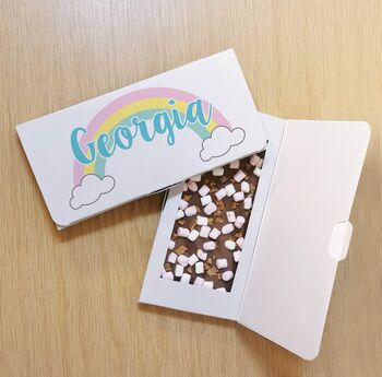Rainbow Personalised Chocolate Gift Card, 2 of 4