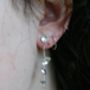 Handmade Contemporary Silver Trailing Flowers Earrings, thumbnail 1 of 7