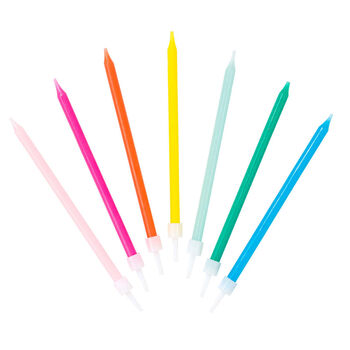 Colourful Rainbow Tall Party Candles, 2 of 4