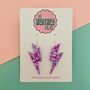 Lilac Lightning Bolt Earrings Small And Large, thumbnail 1 of 2