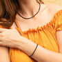 Sterling Silver Black Natural Spinel Necklace, thumbnail 2 of 4