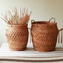 Small And Large Wooden Woven Basket Set, thumbnail 2 of 6