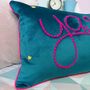 Yasss! Colourful Embroidered Cushion, thumbnail 2 of 6