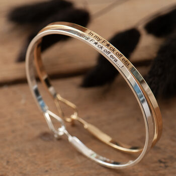 In My F*Ck Off Era Skinny Gold Or Silver Bangle, 4 of 10