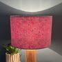 Constance Dog Rose Pink Tweed Floral Lined Lampshade, thumbnail 8 of 9