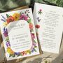 Colourful Flowers A6 Wedding Invitation Suite, thumbnail 1 of 6