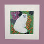 Reusable Eco Friendly Fluffy Cat Card Blank Inside Or Optional Handwritten Message, thumbnail 4 of 11