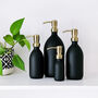 Matt Black Glass Bottle With Brushed Gold Metal Pump, thumbnail 9 of 9