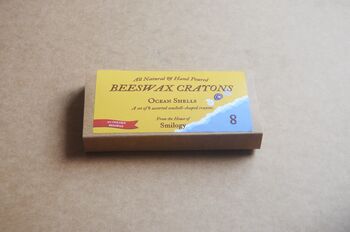 Ocean Shells Eight Natural Beeswax Seashell Crayons, 2 of 3