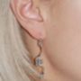 Sterling Silver Twist Hook Drop Earrings, thumbnail 1 of 5