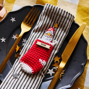 Personalised Christmas Stocking Place Setting, 2 of 6