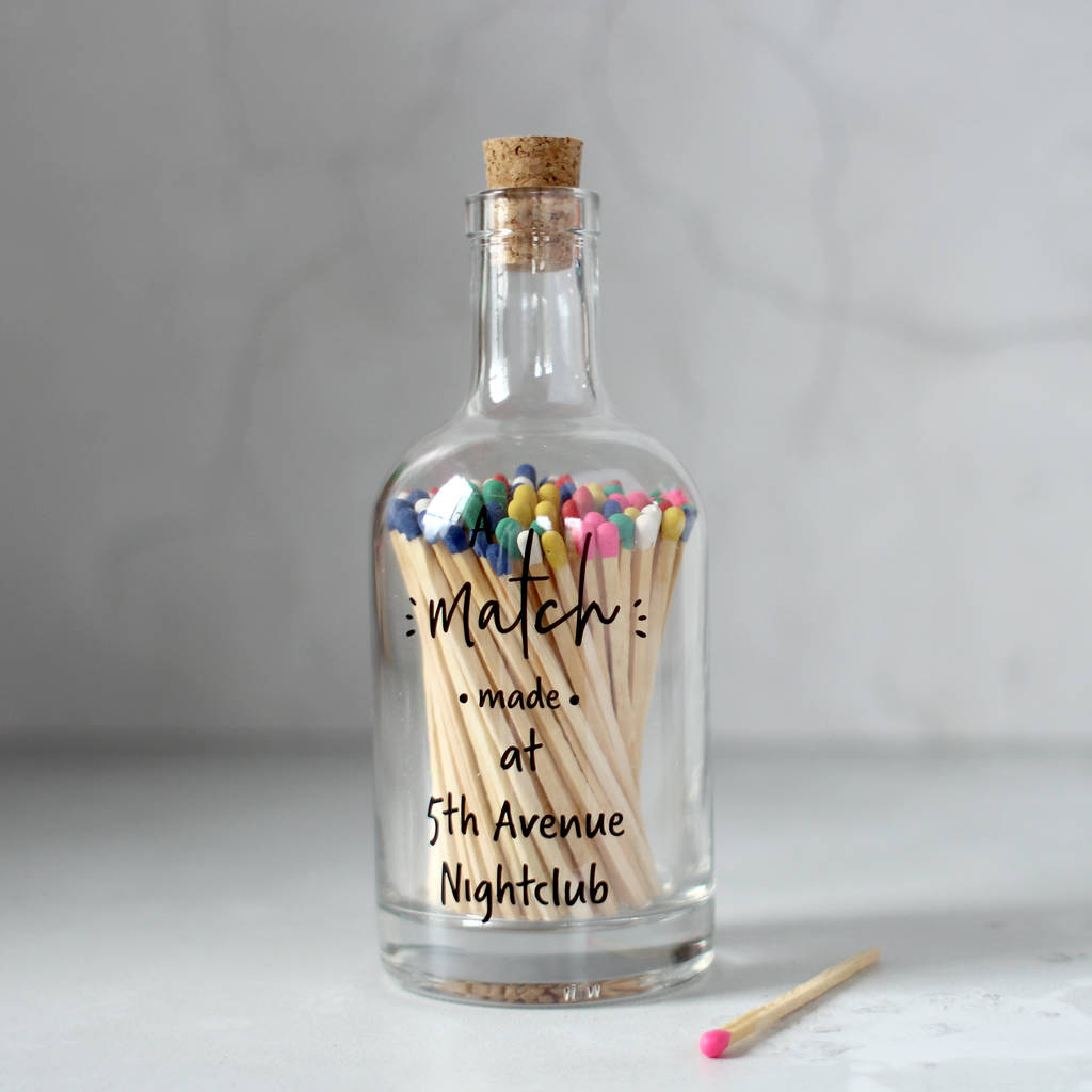 Personalised Bottle Of Matches, Match Made, 1 of 5