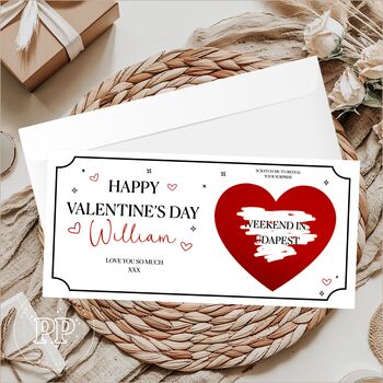 Personalised Valentine's Day Scratch Voucher, Valentine's Gift, 6 of 7