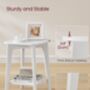 Square Side Table End Table With Shelf, thumbnail 4 of 6