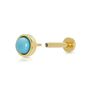 Turquoise Cabochon Single Flat Back Earring, thumbnail 1 of 7