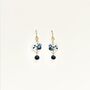 Handmade Blue And White Floral Dangle Clay Earrings, thumbnail 5 of 6