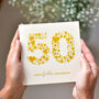 Personalised Love Hearts Gold 50th Anniversary Card, thumbnail 3 of 5