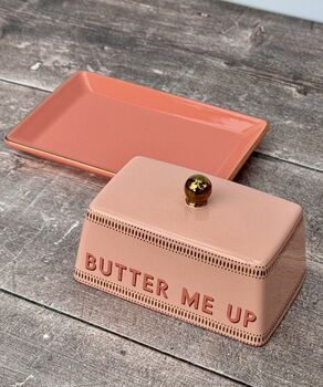 'Butter Me Up' Pink Butter Dish, 2 of 4