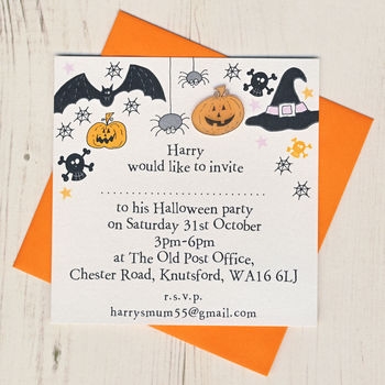 Personalised Halloween Party Invitations, 3 of 3