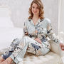 Personalised Women's Printed Blossom Pyjama's, thumbnail 3 of 4