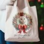 Personalised Tote Bag Cat In Christmas Wreath. 20 Different Breeds, thumbnail 10 of 12