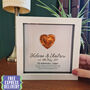 Personalised 7th Anniversary Gift Framed Copper Heart, thumbnail 2 of 6