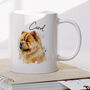 Personalised Name Painted Chow Chow Dog Gift Mug, thumbnail 1 of 4