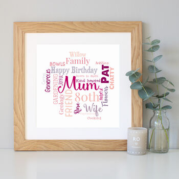 Personalised 80th Birthday Gift For Her By Hope And Love ...