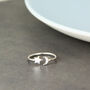 Sterling Silver Moon And Star Open Ring, thumbnail 1 of 8
