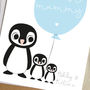 Personalised Mummy Valentine's Day Card With Penguins, thumbnail 4 of 4