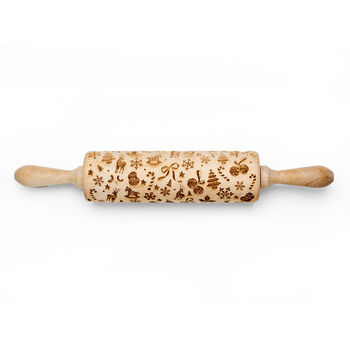 Christmas Embossing Rolling Pin, 2 of 3
