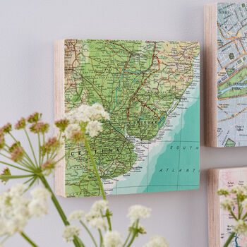 Custom Map Location Collectable Wall Art Block, 5 of 7
