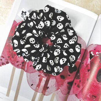 Scrunchie And Headband Set Halloween Skull Gift, 3 of 9