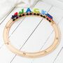 Wooden Letter Name Train Toy Pastel And Light Colours, thumbnail 5 of 9