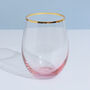G Decor Set Of Four Lazaro Pink Ombre Tumbler Glasses, thumbnail 4 of 5