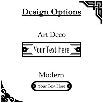 Bathroom Metal Door Sign Art Deco Or Modern, 8 of 8