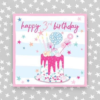 3rd Birthday Card Cake Theme Boy/Girl, 2 of 2