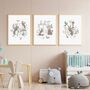 Bunny Nursery Wall Art – Soft Boho Rabbit Print Set For Kids, thumbnail 1 of 2