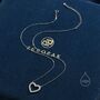 Open Heart Cz Necklace In Sterling Silver, thumbnail 7 of 11