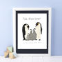 Personalised Penguin Family Print, thumbnail 1 of 2