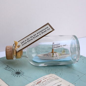 Personalised Handmade Paper Boat In A Bottle, 2 of 12