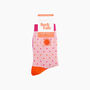 Embroidered Sun Spotted Combed Cotton Socks In Pink, thumbnail 4 of 4